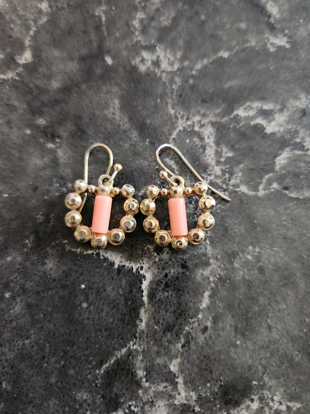 Women's Pink Bead Circle Drop Earrings - Brand